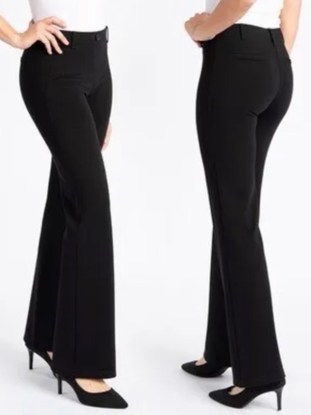 Betabrand Pants Flare Black yoga dress pants NWOT XL TALL
